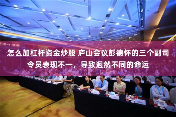 怎么加杠杆资金炒股 庐山会议彭德怀的三个副司令员表现不一，导致迥然不同的命运