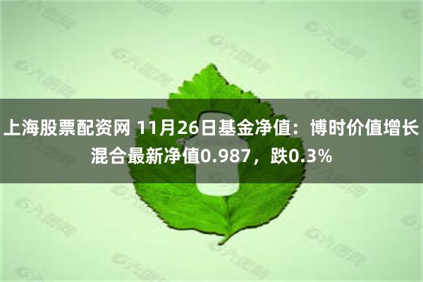 上海股票配资网 11月26日基金净值：博时价值增长混合最新净值0.987，跌0.3%